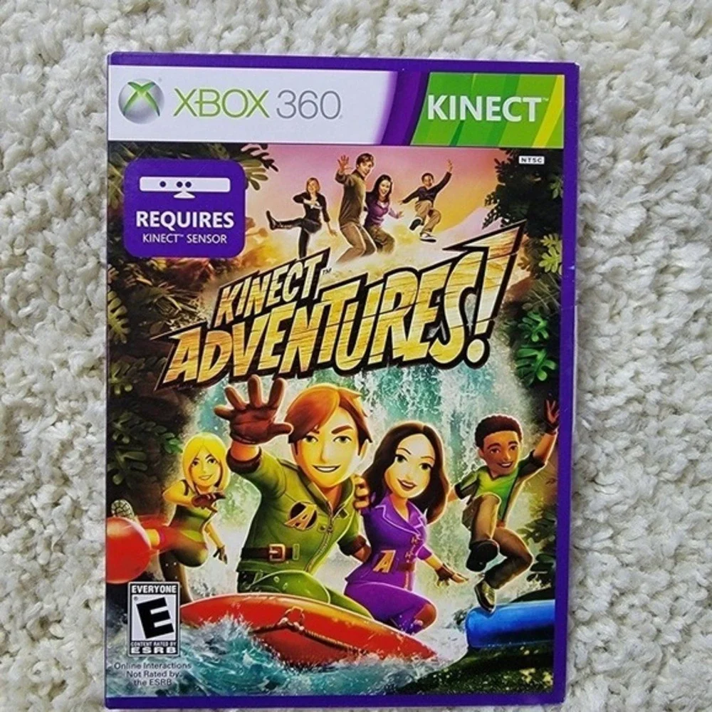 Microsoft Xbox 360 Kinect‎ Sensor Bar Model 1473 Black w/ Kinect Adventures